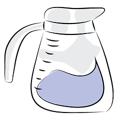 Image showing Water jug with measurements illustration color vector on white b