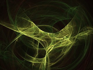 Image showing Green 3D fractal