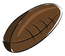 Image showing Brown american football ball illustration color vector on white 
