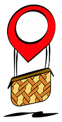 Image showing Air balloon of localization symbol vector or color illustration