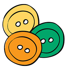 Image showing Buttons in different color illustration vector on white backgrou