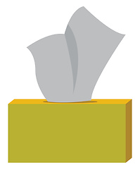 Image showing A rectangular yellow box vector or color illustration
