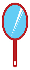 Image showing Red mirror vector or color illustration