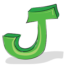 Image showing Letter J alphabet vector or color illustration