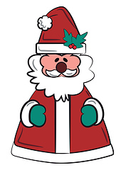 Image showing Santa Claus figurine vector or color illustration