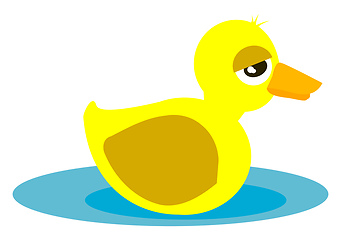 Image showing Yellow duck vector color illustration.