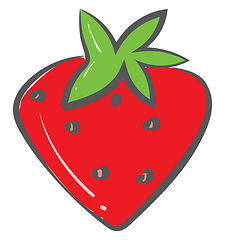 Image showing Strawberry brooch vector or color illustration