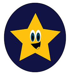 Image showing Shinning star vector or color illustration