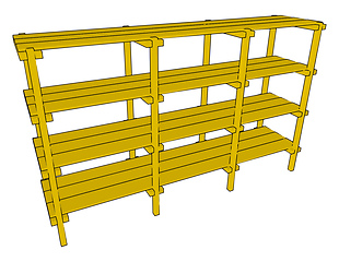 Image showing A type of shelf picture vector or color illustration