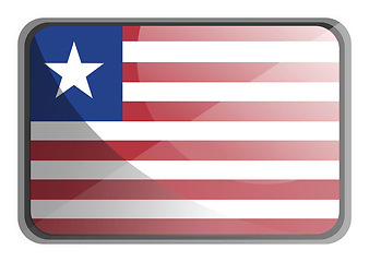 Image showing Vector illustration of Liberia flag on white background.