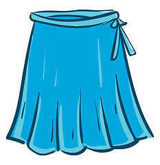 Image showing stylish blue skirt vector or color illustration