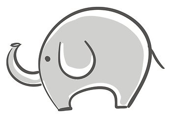 Image showing Fat elephant vector or color illustration