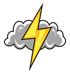 Image showing Thunderstorm logo for gaming illustration vector on white backgr