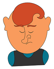 Image showing A sad man vector or color illustration