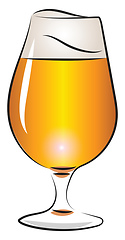 Image showing Glass of orange ale beer vector or color illustration