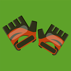 Image showing Hand Gloves vector color illustration.