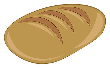 Image showing A freshly baked loaf of bread is ready to serve vector color dra