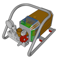 Image showing Pump operated sprayer vector or color illustration