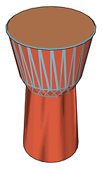 Image showing Djembe musical instrument vector or color illustration