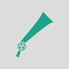 Image showing Football fans wind horn toy icon