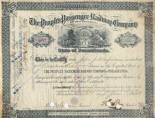 Image showing Old Stock Certificate 3