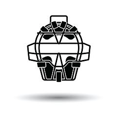 Image showing Baseball face protector icon