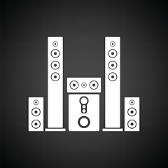 Image showing Audio system speakers icon