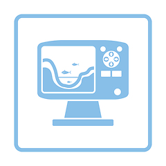 Image showing Icon of echo sounder  