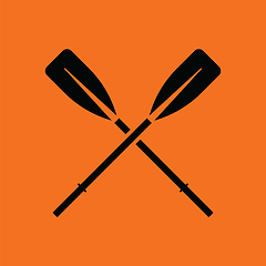 Image showing Icon of  boat oars