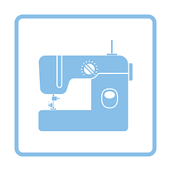 Image showing Modern sewing machine icon