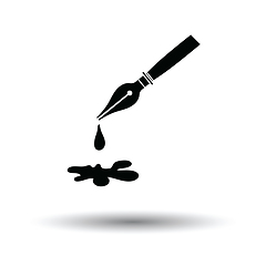 Image showing Fountain pen with blot icon