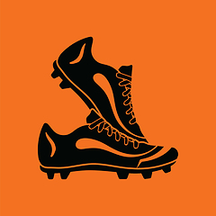 Image showing Pair soccer of boots  icon