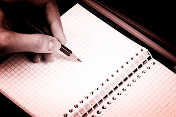 Image showing Pencil and agenda