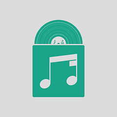 Image showing Vinyl record in envelope icon