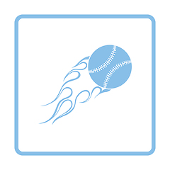 Image showing Baseball fire ball icon