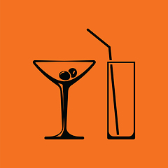 Image showing Coctail glasses icon