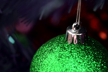 Image showing Christmas ornaments on tree.