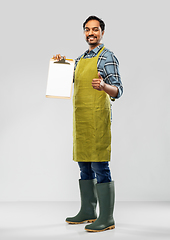 Image showing indian male gardener or farmer showing thumbs up