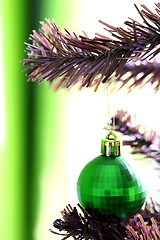 Image showing Christmas ornaments on tree.