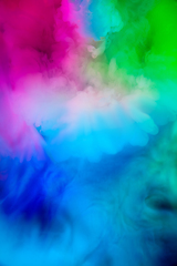 Image showing Abstract colorful, multicolored smoke spreading, bright background for advertising or design, wallpaper for gadget