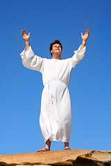 Image showing Worship praise happiness