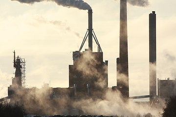 Image showing Factory and smoke