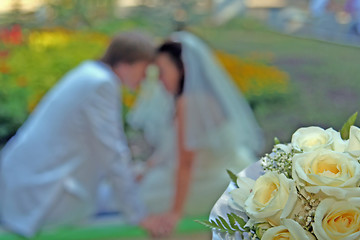 Image showing Wedding  bunch of flowers 