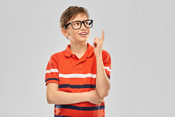 Image showing portrait of happy smiling boy in eyeglasses