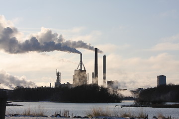 Image showing Factory and smoke