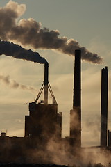 Image showing Factory and smoke