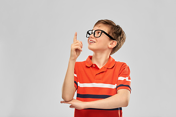 Image showing portrait of happy smiling boy in eyeglasses