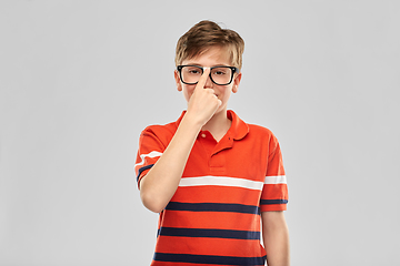 Image showing portrait of happy smiling boy in eyeglasses