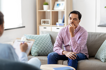 Image showing man and psychologist at psychotherapy session