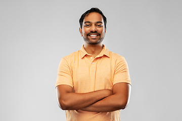 Image showing portrait of happy smiling young indian man